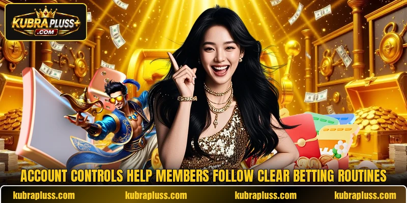 Account controls help members follow clear betting routines