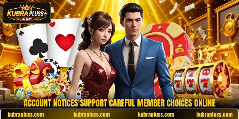 Account notices support careful member choices online