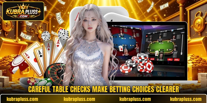 Careful table checks make betting choices clearer
