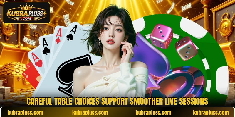 Careful table choices support smoother live sessions