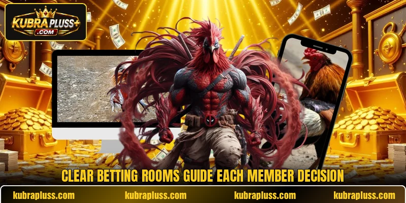 Clear betting rooms guide each member decision