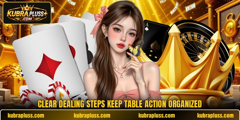 Clear dealing steps keep table action organized