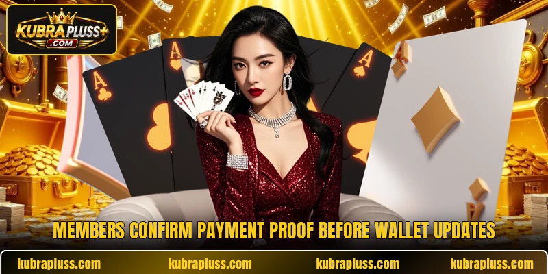 Members confirm payment proof before wallet updates