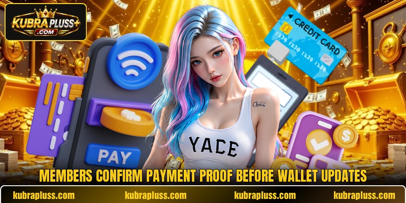 Members confirm payment proof before wallet updates