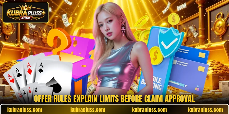Offer rules explain limits before claim approval