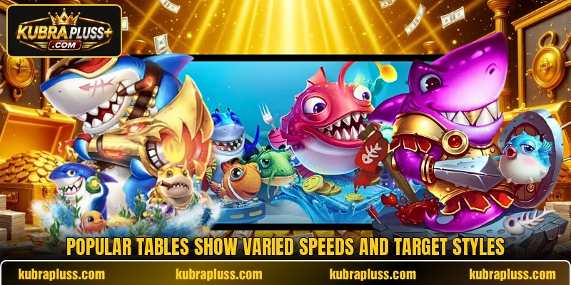 Popular tables show varied speeds and target styles