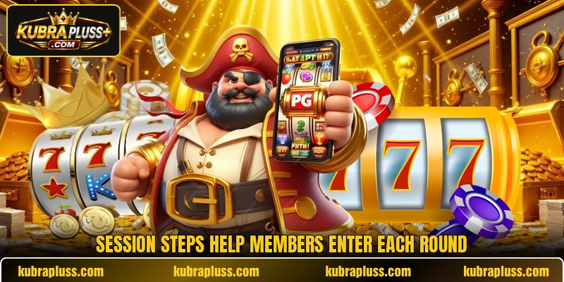 Session steps help members enter each round