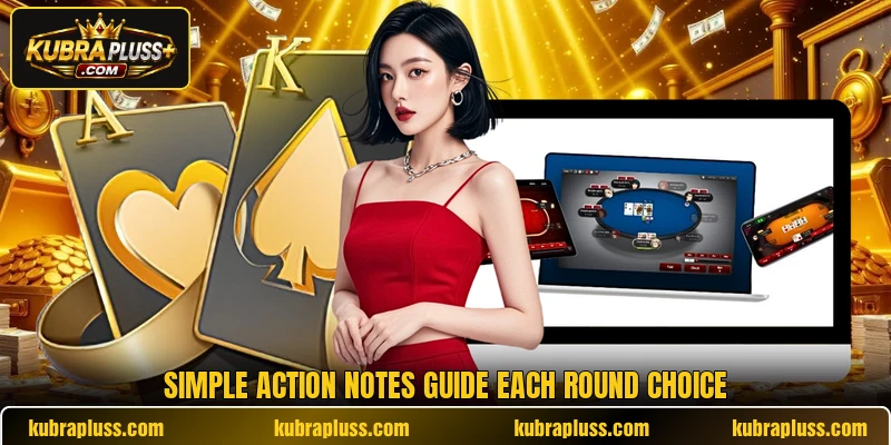Simple action notes guide each round choice